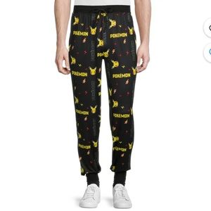 Pokemon Pika Game Toss Black Men's Lounge Joggers